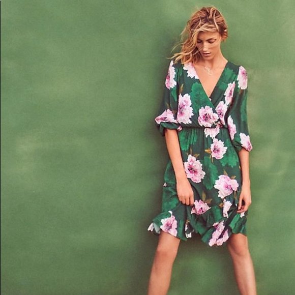 Plenty by Tracy Reese green and pink floral dress - Picture 6 of 6